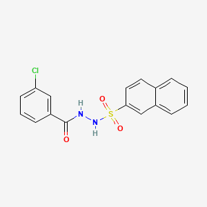 molecular formula C17H13ClN2O3S B6077115 3-chloro-N'-(2-naphthylsulfonyl)benzohydrazide 