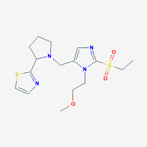 2-(1-{[2-(ethylsulfonyl)-1-(2-methoxyethyl)-1H-imidazol-5-yl]methyl}-2-pyrrolidinyl)-1,3-thiazole
