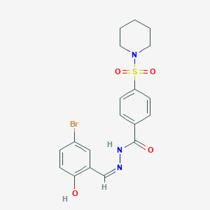 molecular formula C19H20BrN3O4S B6077142 N'-(5-bromo-2-hydroxybenzylidene)-4-(1-piperidinylsulfonyl)benzohydrazide 