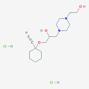 molecular formula C17H32Cl2N2O3 B6077165 1-[(1-ethynylcyclohexyl)oxy]-3-[4-(2-hydroxyethyl)-1-piperazinyl]-2-propanol dihydrochloride 