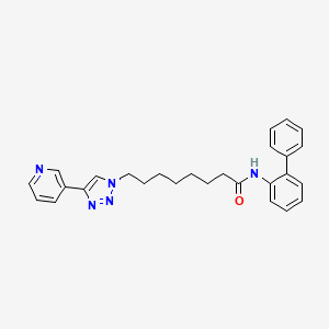 molecular formula C27H29N5O B607720 N-(2-phenylphenyl)-8-[4-(3-pyridinyl)-1-triazolyl]octanamide CAS No. 1202580-59-3