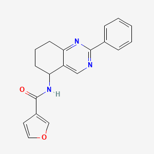 molecular formula C19H17N3O2 B6077218 N-(2-phenyl-5,6,7,8-tetrahydro-5-quinazolinyl)-3-furamide 