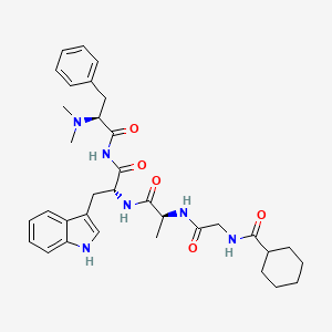 molecular formula C34H44N6O5 B607722 N-(环己基羰基)甘氨酰-L-丙氨酰-D-色氨酰-N,N-二甲基-L-苯丙氨酰胺 CAS No. 150351-87-4