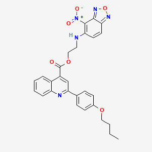 molecular formula C28H25N5O6 B6077244 2-[(4-nitro-2,1,3-benzoxadiazol-5-yl)amino]ethyl 2-(4-butoxyphenyl)-4-quinolinecarboxylate 