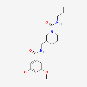 molecular formula C19H27N3O4 B6077245 N-allyl-3-{[(3,5-dimethoxybenzoyl)amino]methyl}-1-piperidinecarboxamide 
