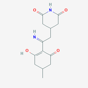 molecular formula C14H18N2O4 B6077254 4-[2-amino-2-(4-methyl-2,6-dioxocyclohexylidene)ethyl]-2,6-piperidinedione 