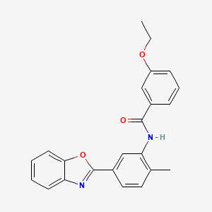 molecular formula C23H20N2O3 B6077278 N-[5-(1,3-benzoxazol-2-yl)-2-methylphenyl]-3-ethoxybenzamide 