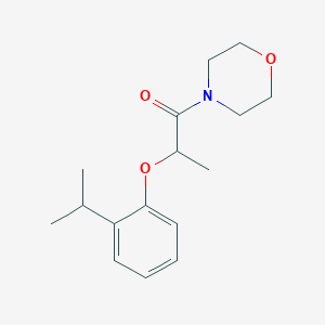 molecular formula C16H23NO3 B6077298 4-[2-(2-isopropylphenoxy)propanoyl]morpholine 