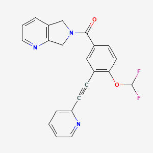 B607731 (4-Difluoromethoxy-3-pyridin-2-ylethynyl-phenyl)-(5,7-dihydro-pyrrolo[3,4-b]pyridin-6-yl)-methanone CAS No. 1253291-12-1