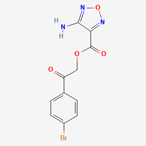 molecular formula C11H8BrN3O4 B6077320 2-(4-bromophenyl)-2-oxoethyl 4-amino-1,2,5-oxadiazole-3-carboxylate 