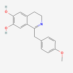 molecular formula C17H15NO5 B607735 1-(4'-甲氧基苄基)-6,7-二羟基-3,4-二羟基异喹啉 CAS No. 149440-36-8
