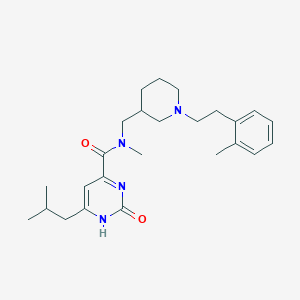 molecular formula C25H36N4O2 B6077371 6-isobutyl-N-methyl-N-({1-[2-(2-methylphenyl)ethyl]-3-piperidinyl}methyl)-2-oxo-1,2-dihydro-4-pyrimidinecarboxamide 