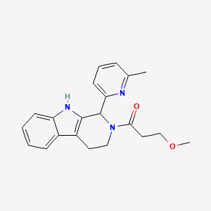 molecular formula C21H23N3O2 B6077384 2-(3-methoxypropanoyl)-1-(6-methyl-2-pyridinyl)-2,3,4,9-tetrahydro-1H-beta-carboline 