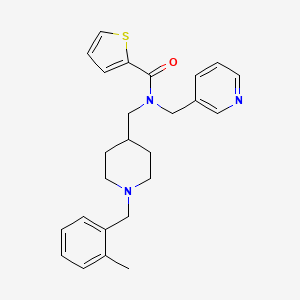 molecular formula C25H29N3OS B6077388 N-{[1-(2-methylbenzyl)-4-piperidinyl]methyl}-N-(3-pyridinylmethyl)-2-thiophenecarboxamide 
