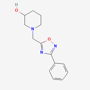 1-[(3-phenyl-1,2,4-oxadiazol-5-yl)methyl]-3-piperidinol