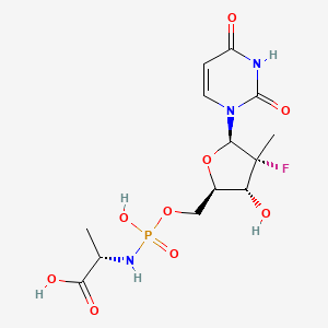 B607741 L-Alanine, N-((2'R)-2'-deoxy-2'-fluoro-2'-methyl-5'-uridylyl)- CAS No. 1233335-78-8