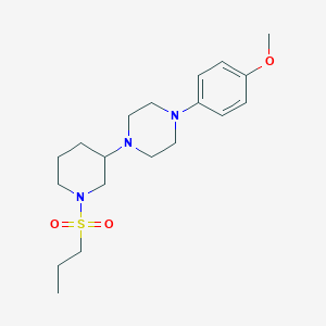 molecular formula C19H31N3O3S B6077418 1-(4-methoxyphenyl)-4-[1-(propylsulfonyl)-3-piperidinyl]piperazine 