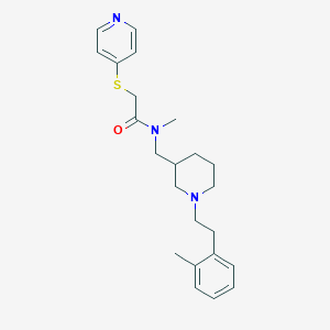 molecular formula C23H31N3OS B6077425 N-methyl-N-({1-[2-(2-methylphenyl)ethyl]-3-piperidinyl}methyl)-2-(4-pyridinylthio)acetamide 