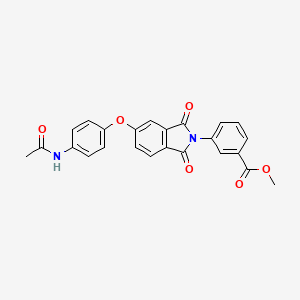 molecular formula C24H18N2O6 B6077439 methyl 3-{5-[4-(acetylamino)phenoxy]-1,3-dioxo-1,3-dihydro-2H-isoindol-2-yl}benzoate 