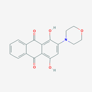 molecular formula C18H15NO5 B6077455 1,4-dihydroxy-2-(4-morpholinyl)anthra-9,10-quinone CAS No. 4644-03-5