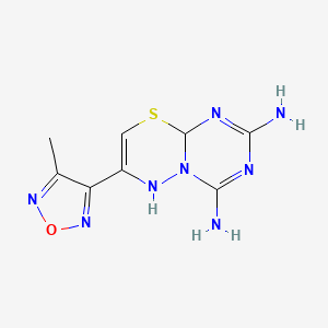 molecular formula C8H10N8OS B6077483 7-(4-methyl-1,2,5-oxadiazol-3-yl)-1,9a-dihydro-2H,6H-[1,3,5]triazino[2,1-b][1,3,4]thiadiazine-2,4(3H)-diimine 
