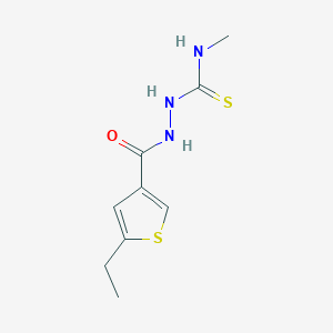 molecular formula C9H13N3OS2 B6077505 2-[(5-ethyl-3-thienyl)carbonyl]-N-methylhydrazinecarbothioamide 