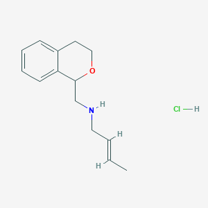 molecular formula C14H20ClNO B6077518 N-(3,4-dihydro-1H-isochromen-1-ylmethyl)-2-buten-1-amine hydrochloride 