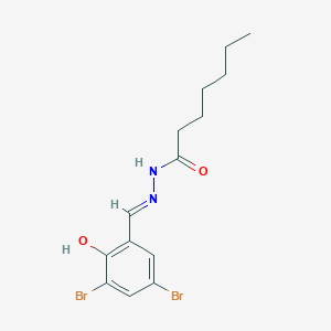 molecular formula C14H18Br2N2O2 B6077520 N'-(3,5-dibromo-2-hydroxybenzylidene)heptanohydrazide 