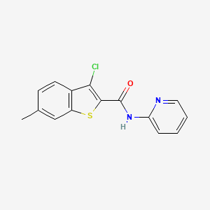 molecular formula C15H11ClN2OS B6077545 3-chloro-6-methyl-N-2-pyridinyl-1-benzothiophene-2-carboxamide 