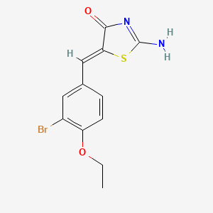 molecular formula C12H11BrN2O2S B6077552 5-(3-bromo-4-ethoxybenzylidene)-2-imino-1,3-thiazolidin-4-one 