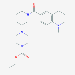 molecular formula C23H34N4O3 B6077583 ethyl 4-{1-[(1-methyl-1,2,3,4-tetrahydro-6-quinolinyl)carbonyl]-3-piperidinyl}-1-piperazinecarboxylate 