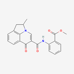 molecular formula C21H18N2O4 B6077590 methyl 2-{[(2-methyl-6-oxo-1,2-dihydro-6H-pyrrolo[3,2,1-ij]quinolin-5-yl)carbonyl]amino}benzoate 