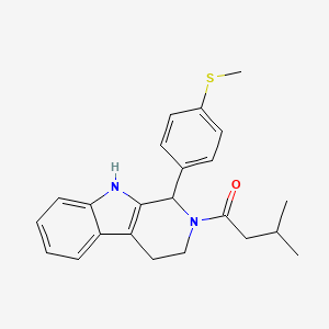 molecular formula C23H26N2OS B6077604 2-(3-methylbutanoyl)-1-[4-(methylthio)phenyl]-2,3,4,9-tetrahydro-1H-beta-carboline 