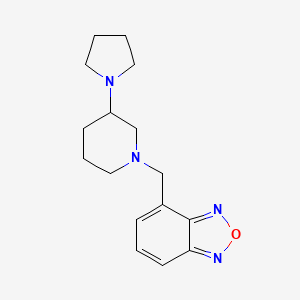 molecular formula C16H22N4O B6077610 4-{[3-(1-pyrrolidinyl)-1-piperidinyl]methyl}-2,1,3-benzoxadiazole 