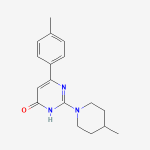 molecular formula C17H21N3O B6077622 6-(4-methylphenyl)-2-(4-methyl-1-piperidinyl)-4(3H)-pyrimidinone 