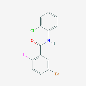 molecular formula C13H8BrClINO B6077630 5-bromo-N-(2-chlorophenyl)-2-iodobenzamide 