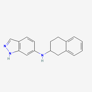 molecular formula C17H17N3 B6077637 N-(1,2,3,4-tetrahydro-2-naphthalenyl)-1H-indazol-6-amine 