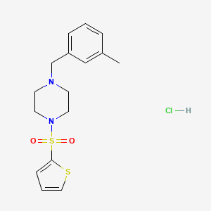 molecular formula C16H21ClN2O2S2 B6077670 1-(3-methylbenzyl)-4-(2-thienylsulfonyl)piperazine hydrochloride 
