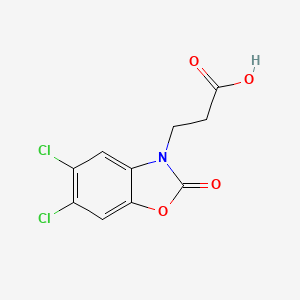 molecular formula C10H7Cl2NO4 B607769 3-(5,6-二氯-2-氧代苯并[d]恶唑-3(2h)-基)丙酸 CAS No. 1799725-26-0