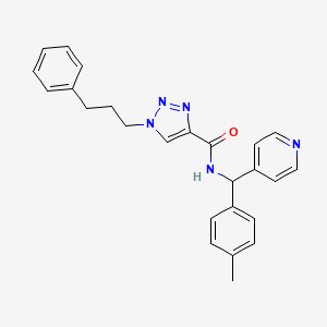 molecular formula C25H25N5O B6077710 N-[(4-methylphenyl)(4-pyridinyl)methyl]-1-(3-phenylpropyl)-1H-1,2,3-triazole-4-carboxamide 