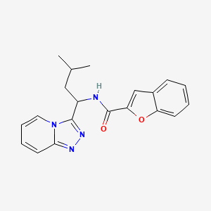 molecular formula C20H20N4O2 B6077716 N-(3-methyl-1-[1,2,4]triazolo[4,3-a]pyridin-3-ylbutyl)-1-benzofuran-2-carboxamide 