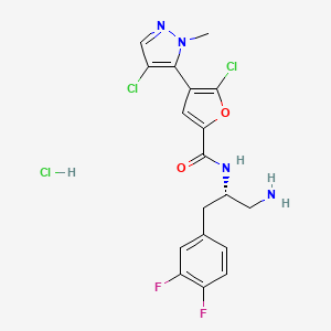 molecular formula C18H17Cl3F2N4O2 B607777 盐酸乌普替尼 CAS No. 1047635-80-2