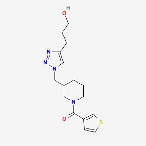 molecular formula C16H22N4O2S B6077777 3-(1-{[1-(3-thienylcarbonyl)-3-piperidinyl]methyl}-1H-1,2,3-triazol-4-yl)-1-propanol 