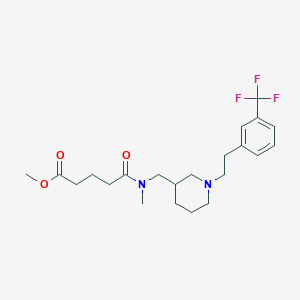 molecular formula C22H31F3N2O3 B6077783 methyl 5-{methyl[(1-{2-[3-(trifluoromethyl)phenyl]ethyl}-3-piperidinyl)methyl]amino}-5-oxopentanoate 
