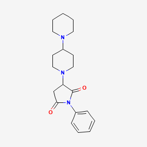 molecular formula C20H27N3O2 B6077798 3-(1,4'-bipiperidin-1'-yl)-1-phenyl-2,5-pyrrolidinedione 