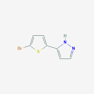 molecular formula C7H5BrN2S B060778 5-(5-bromothiophen-2-yl)-1H-pyrazole CAS No. 166196-67-4