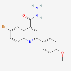 molecular formula C17H14BrN3O2 B6077804 6-bromo-2-(4-methoxyphenyl)-4-quinolinecarbohydrazide 
