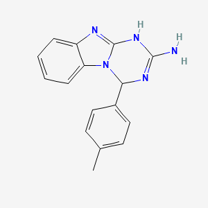 molecular formula C16H15N5 B6077812 4-(4-methylphenyl)-1,4-dihydro[1,3,5]triazino[1,2-a]benzimidazol-2-amine 