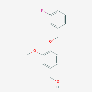 molecular formula C15H15FO3 B6077821 {4-[(3-fluorobenzyl)oxy]-3-methoxyphenyl}methanol 