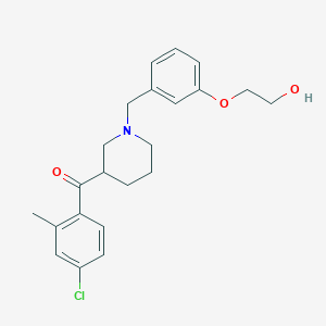 molecular formula C22H26ClNO3 B6077844 (4-chloro-2-methylphenyl){1-[3-(2-hydroxyethoxy)benzyl]-3-piperidinyl}methanone 